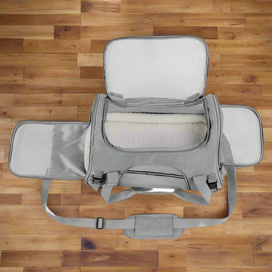 Sac de Transport pour Chien - DogCarrierBag™ - Gris - Museau Chic